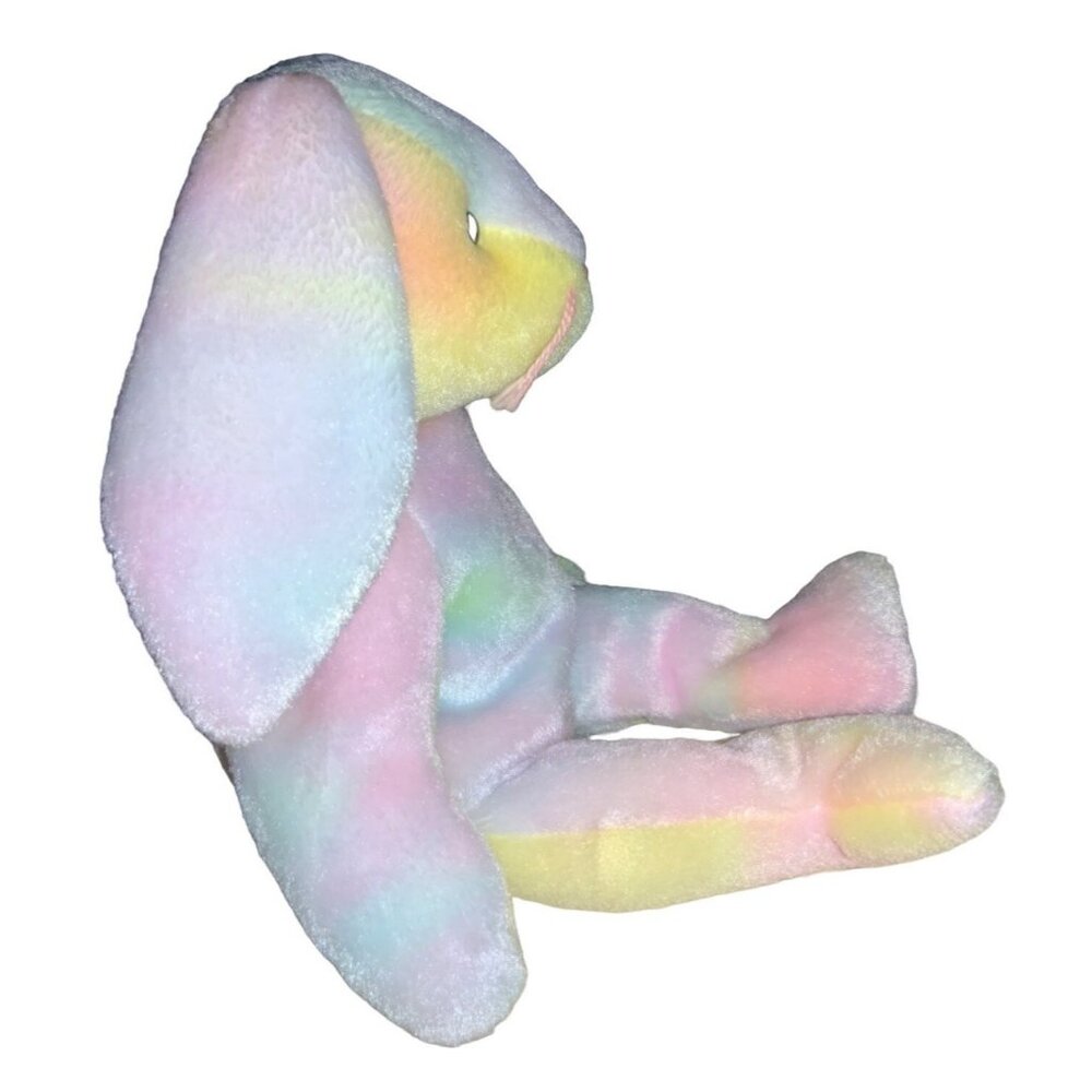 Ty Beanie Baby Hippie Bunny Pastel Tie-Dye Plush Toy 1998 Original With Tags - Picture 8 of 12